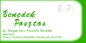 benedek posztos business card