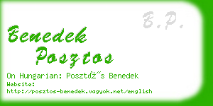 benedek posztos business card